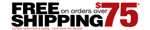Free Shipping On Orders over $75