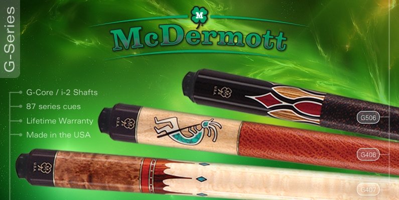 McDermott G-Series Cues At Mueller Recreation