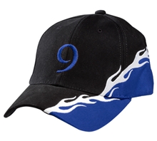 RT9 Black/Blue Flame Hat