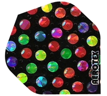 Colored Balls on Black Aerotex Flight