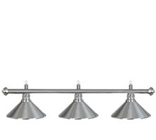 Brushed Stainless Steel Light w/ 3 Brushed Stainless Steel Shades