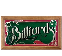 Billiard Mirror with Oak Frame