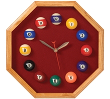Oak Billiard Clock