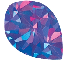 Purple Broken Glass Pear Flight