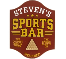 Personalized Billiard Sports Bar Sign