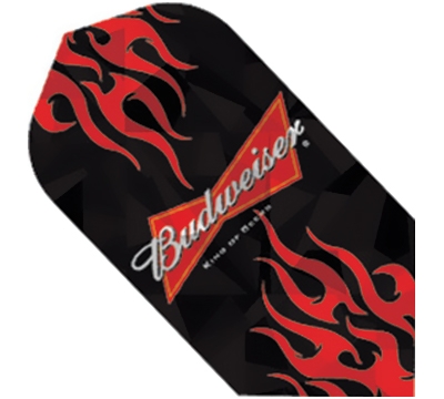 Advertising Specialties Opportunity on 7289     Budweiser   Logo   Red Flames 2d 3d Slim Flight