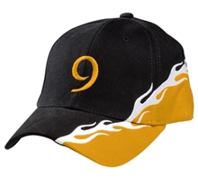 RT9 Black/Gold Flame Hat