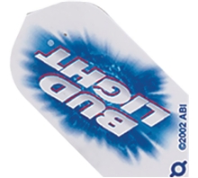 Bud Light White and Blue Poly Slim Flight