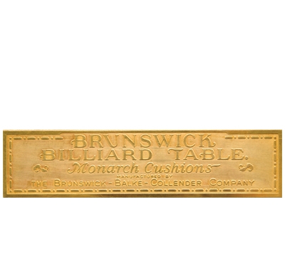 Solid Brass Brunswick Rail Plate 1912-1930