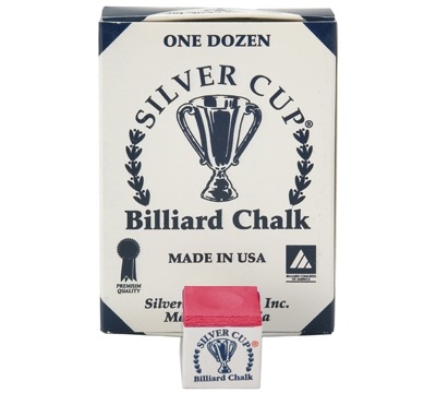 Red Silver Cup Billiard Chalk – Box/12