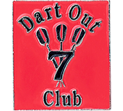 7 Dart Out Club Pin