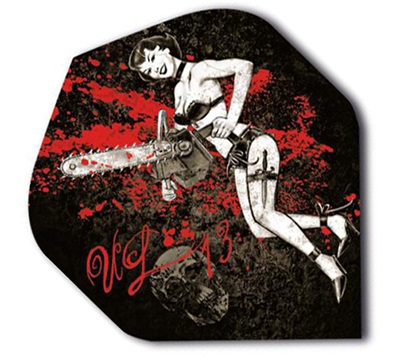 Alchemy Dart Flights – Pin-Up Chainsaw Horror – Standard