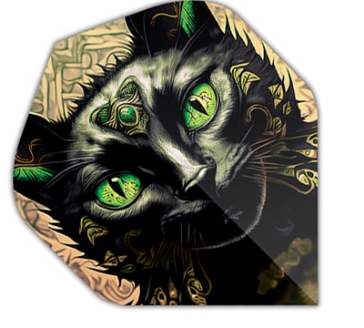 Mueller's 100 Micron Dart Flights – Black Cat – Standard