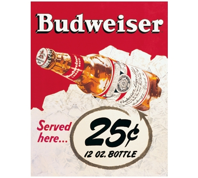 Budweiser Metal Sign