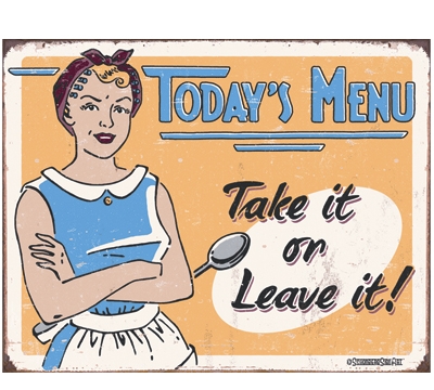 Today's Menu Metal Sign