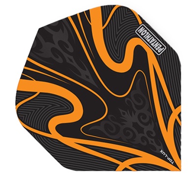 Pentathlon TDP Lux Dart Flights – Black & Orange – Standard