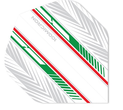 Mueller's 100 Micron Dart Flights – Red & Green Feather – Standard