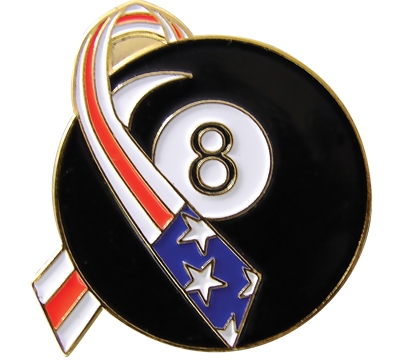 8-Ball Americana Pool Pin