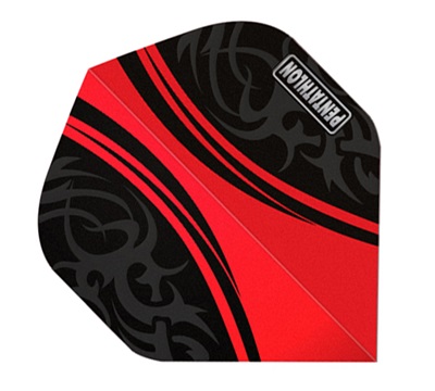 Pentathlon Classic Dart Flights – Red & Black Tribal – Standard