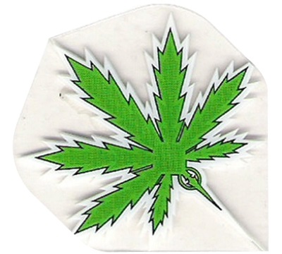 Green Hemp Leaf Poly Met Flight