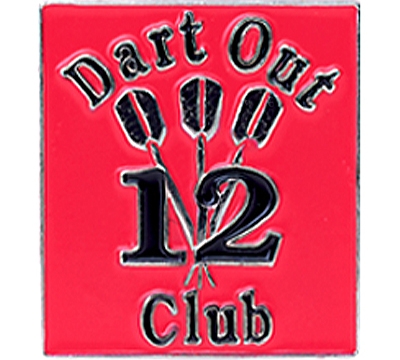 12 Dart Out Club Pin