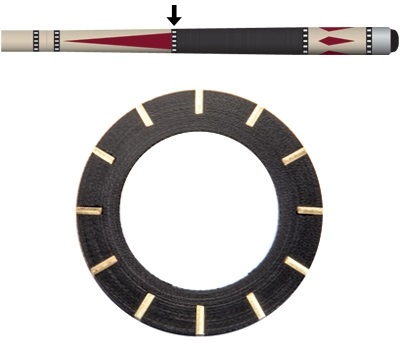 Black/Brass 12 Dash A-Joint Ring