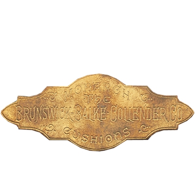 Solid Brass Brunswick Rail Plate 1884-1906