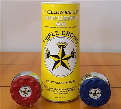 Yellow Ice III Shuffleboard Wax #4 Speed: Faster yellow wax for 14-22' boards