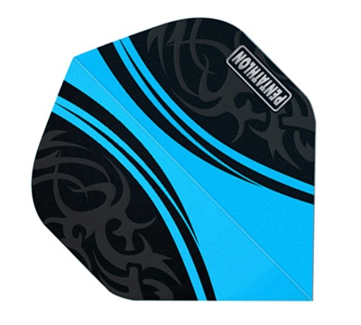 Pentathlon Classic Dart Flights – Cyan & Black Tribal – Standard