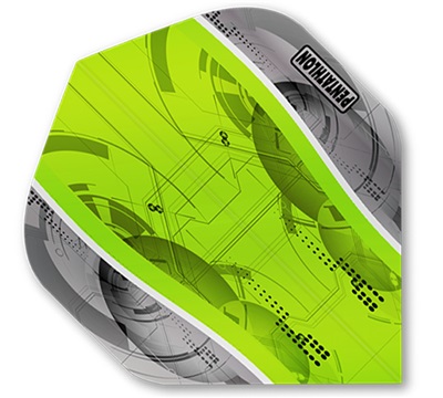 Pentathlon Silver Edge Dart Flights – Green