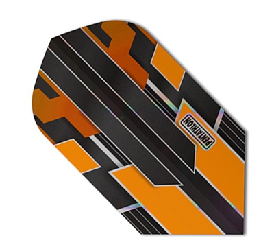 Pentathlon Shimmer Dart Flights – Orange – Slim