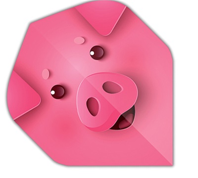 Mueller's 100 Micron Dart Flights – Pig – Standard