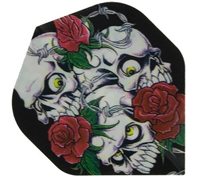 Metro Dart Flights – Skulls & Roses – Standard