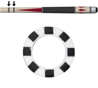 White/Black 8 Window Shaft/Joint Ring