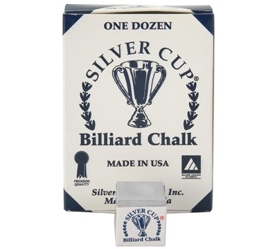 Pewter Silver Cup Billiard Chalk – Box/12