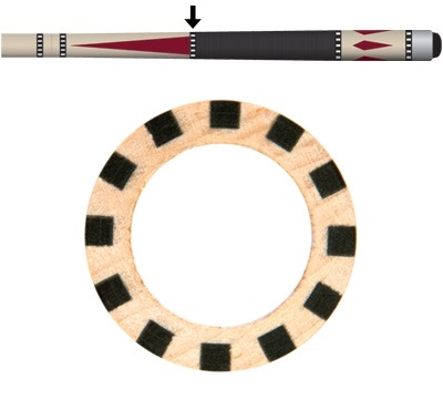 Maple/Ebony 12 Window A-Joint Ring