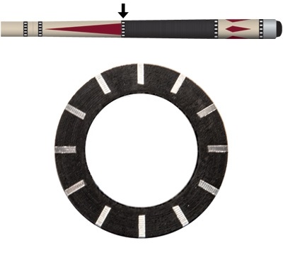 Black/Silver 12 Dash A-Joint Ring