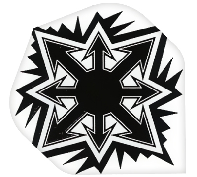 Black and White Arrows Hard Poly Flight