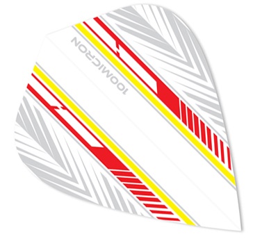 Mueller's 100 Micron Dart Flights – Red & Yellow Feather – Kite