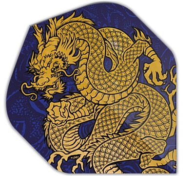 Mueller's 100 Micron Dart Flights – Blue Dragon – Standard