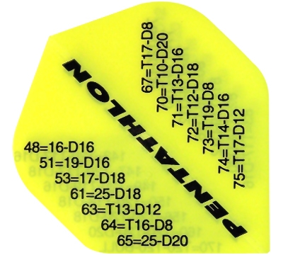 Pentathlon Poly Standard Flight - Neon Yellow