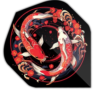 Mueller's 100 Micron Dart Flights – Koi Fish – Standard