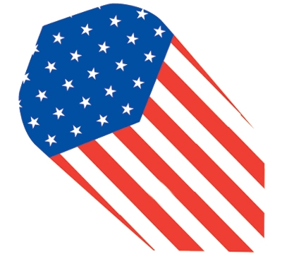 US Flag Hard Poly Slim Flight