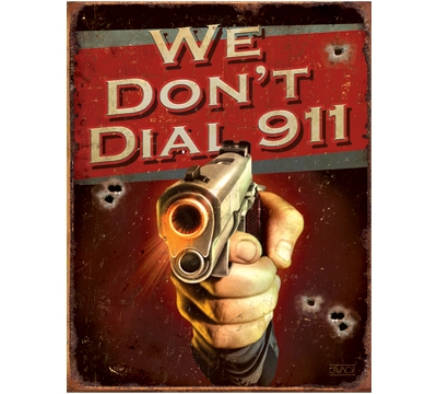 911 Metal Sign