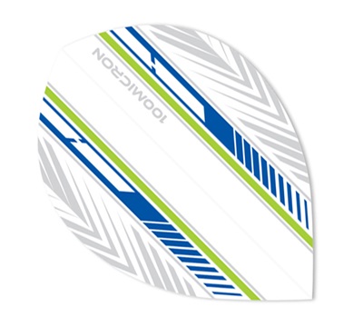 Mueller's 100 Micron Dart Flights – Green & Blue Feather – Pear