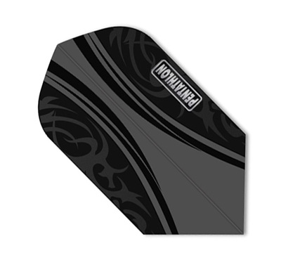 Pentathlon Classic Dart Flights – Grey & Black Tribal – Slim