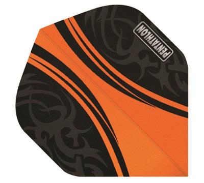 Pentathlon Classic Dart Flights – Orange & Black Tribal – Standard
