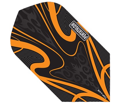 Pentathlon TDP Lux Dart Flights – Black & Orange – Slim