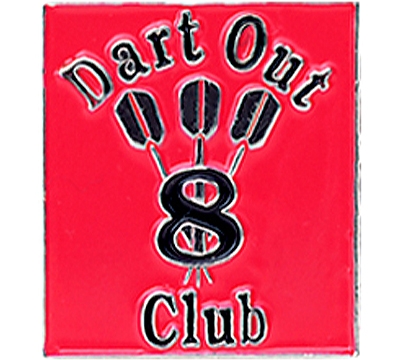 8 Dart Out Club Pin