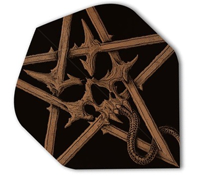 Alchemy Dart Flights – Copper Pentacle Skull – Standard